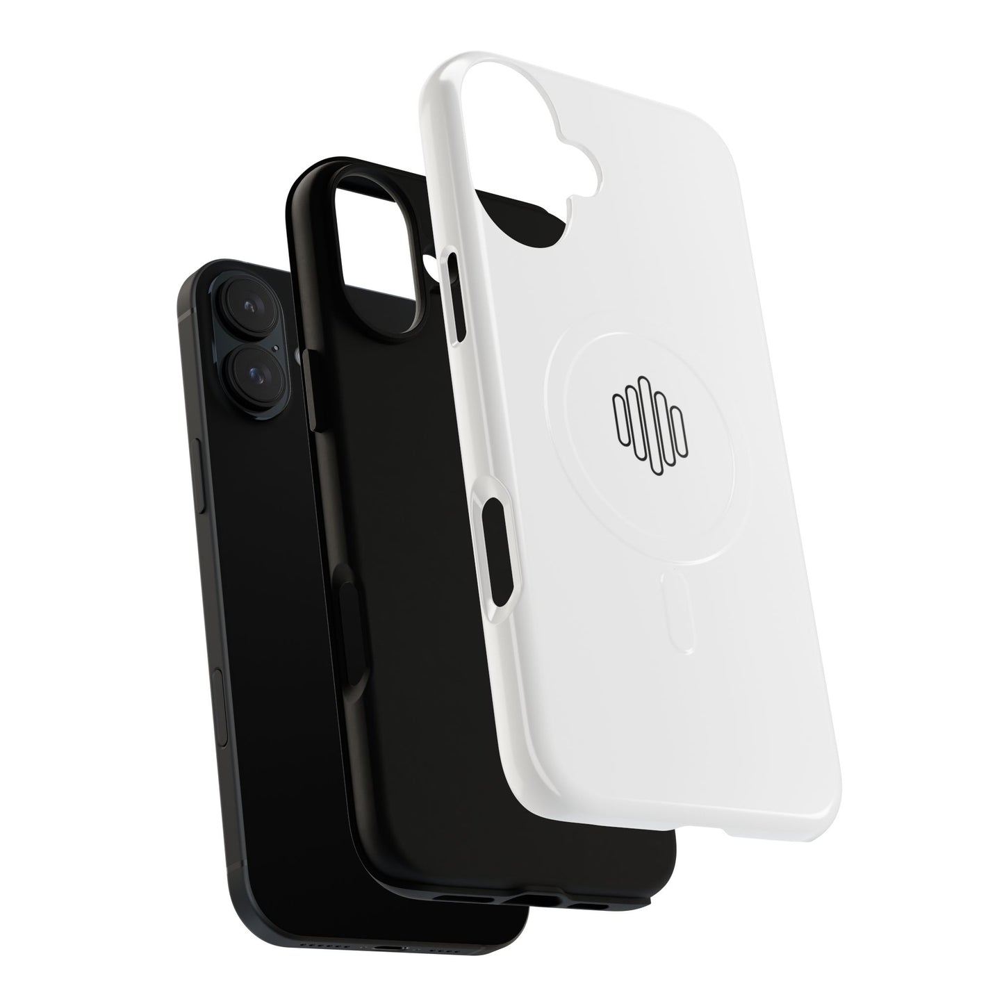 MagSafe Tough Phone Case — White Magnetic Protective Case with Grip Ring