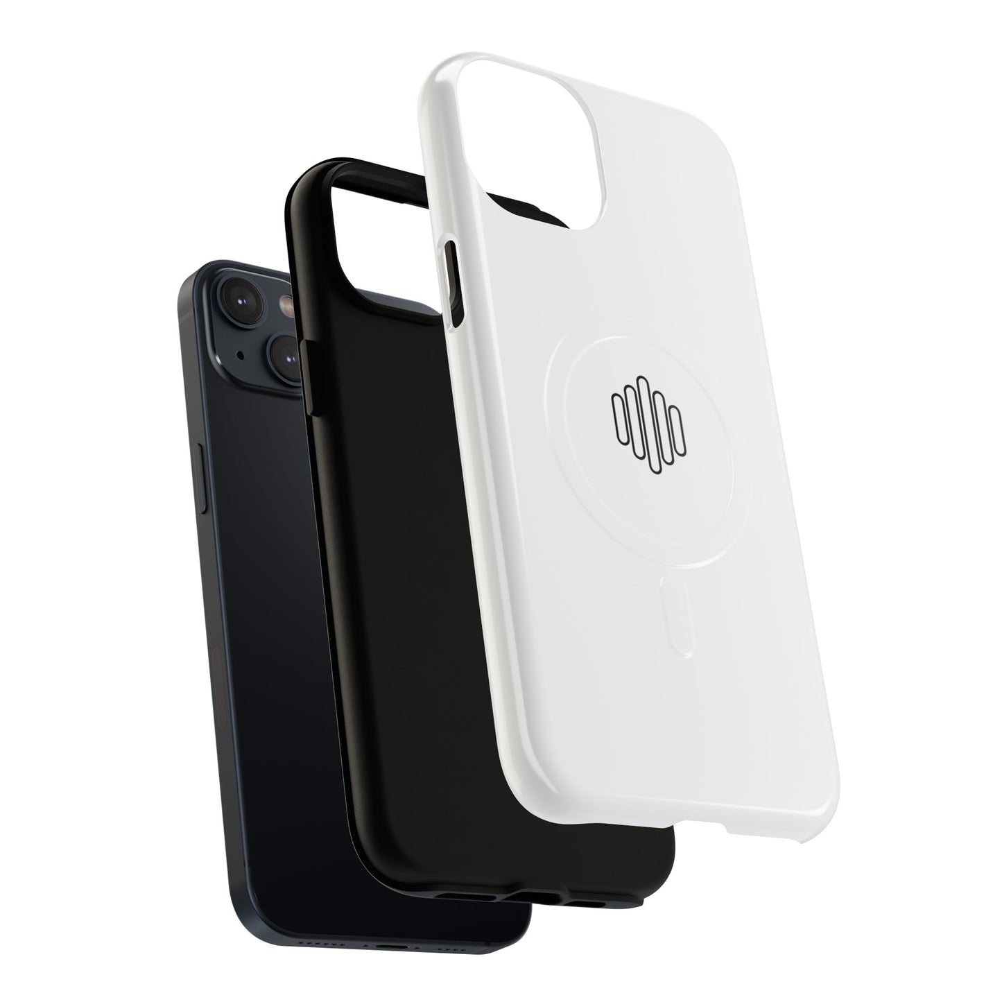 MagSafe Tough Phone Case — White Magnetic Protective Case with Grip Ring