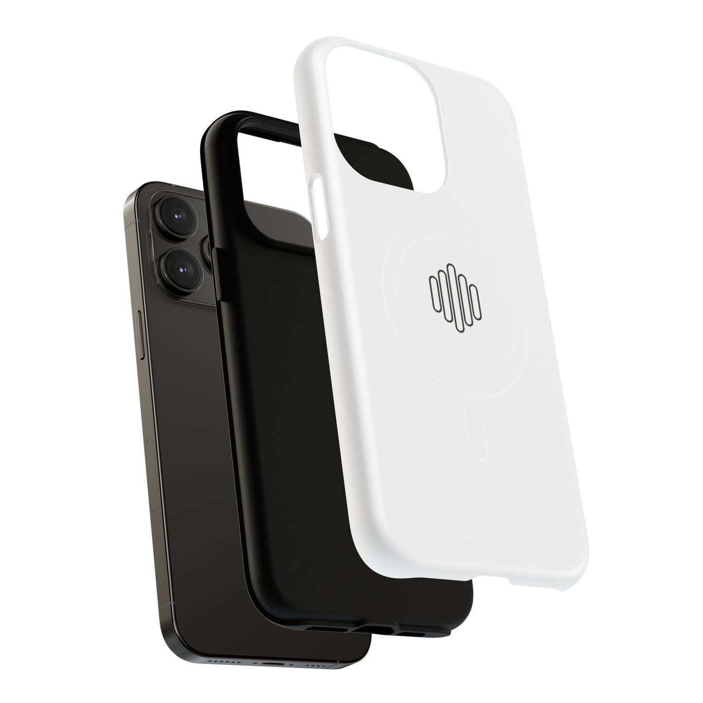 MagSafe Tough Phone Case — White Magnetic Protective Case with Grip Ring