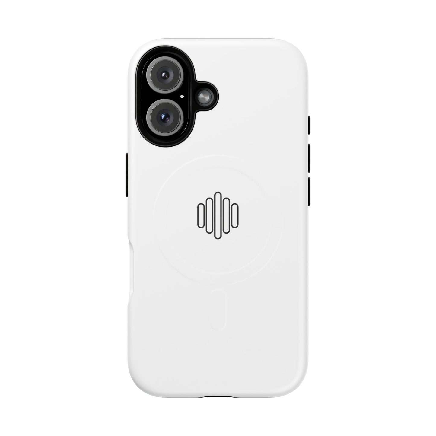 MagSafe Tough Phone Case — White Magnetic Protective Case with Grip Ring