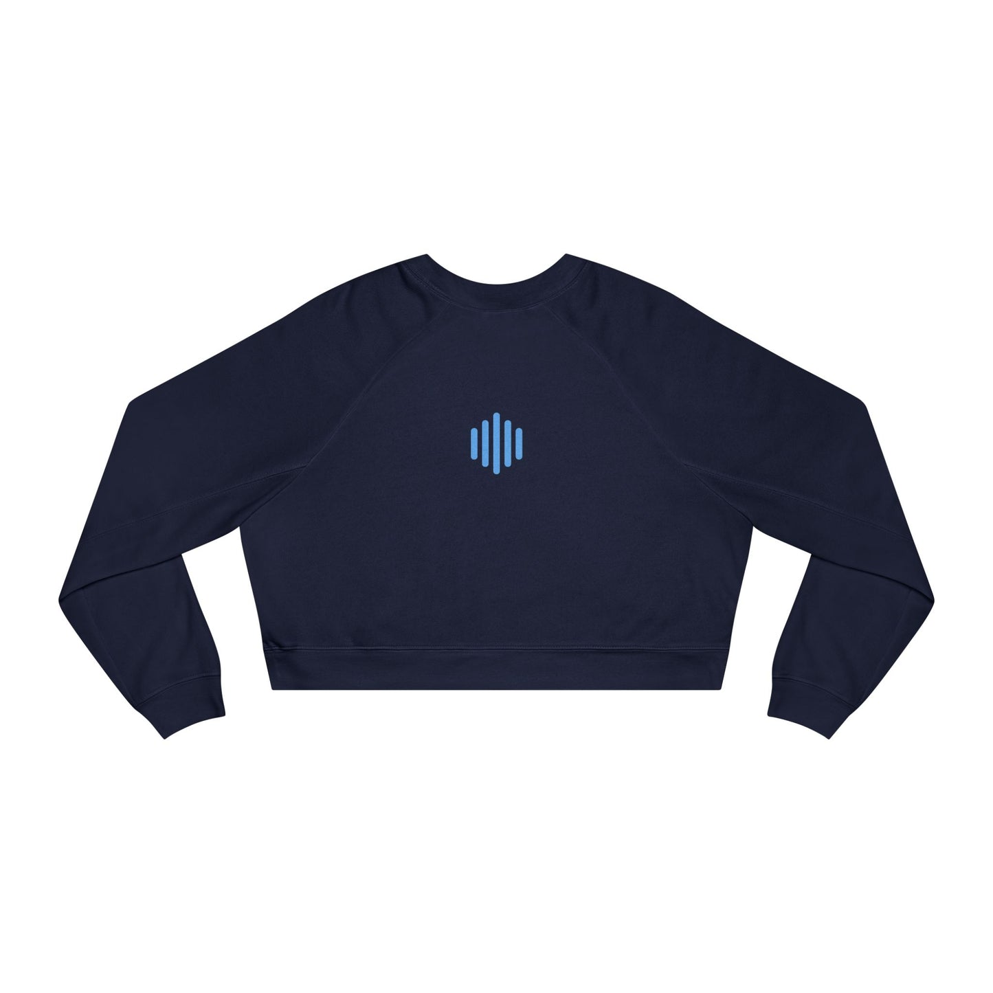 Cropped Fleece Pullover — Minimalist Soundwave Logo Women's Sweatshirt