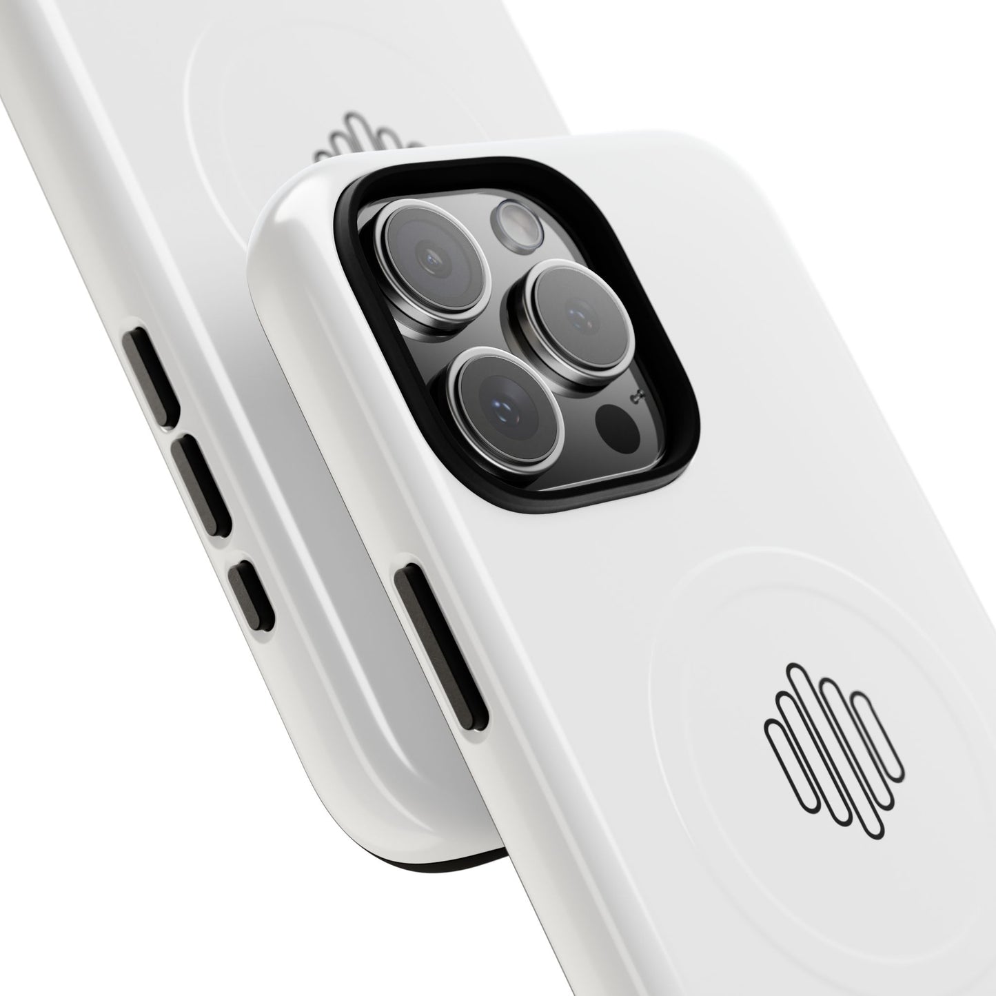 MagSafe Tough Phone Case — White Magnetic Protective Case with Grip Ring