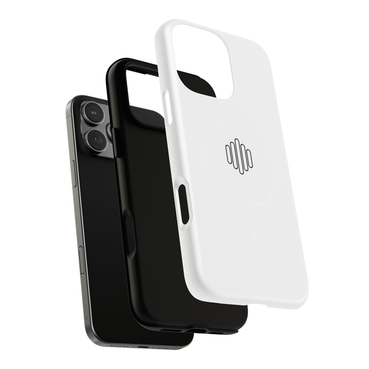 MagSafe Tough Phone Case — White Magnetic Protective Case with Grip Ring