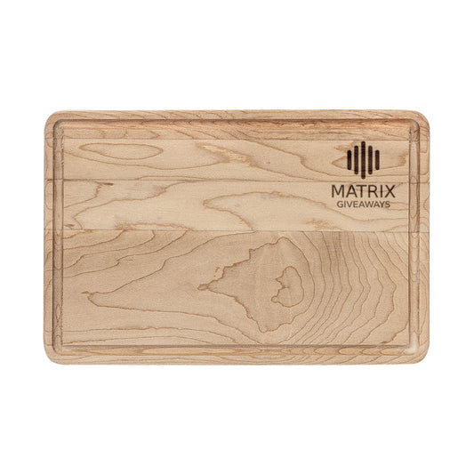 Engraved Maple or Walnut Cutting Board — Personalized Logo Wood Serving & Prep Board