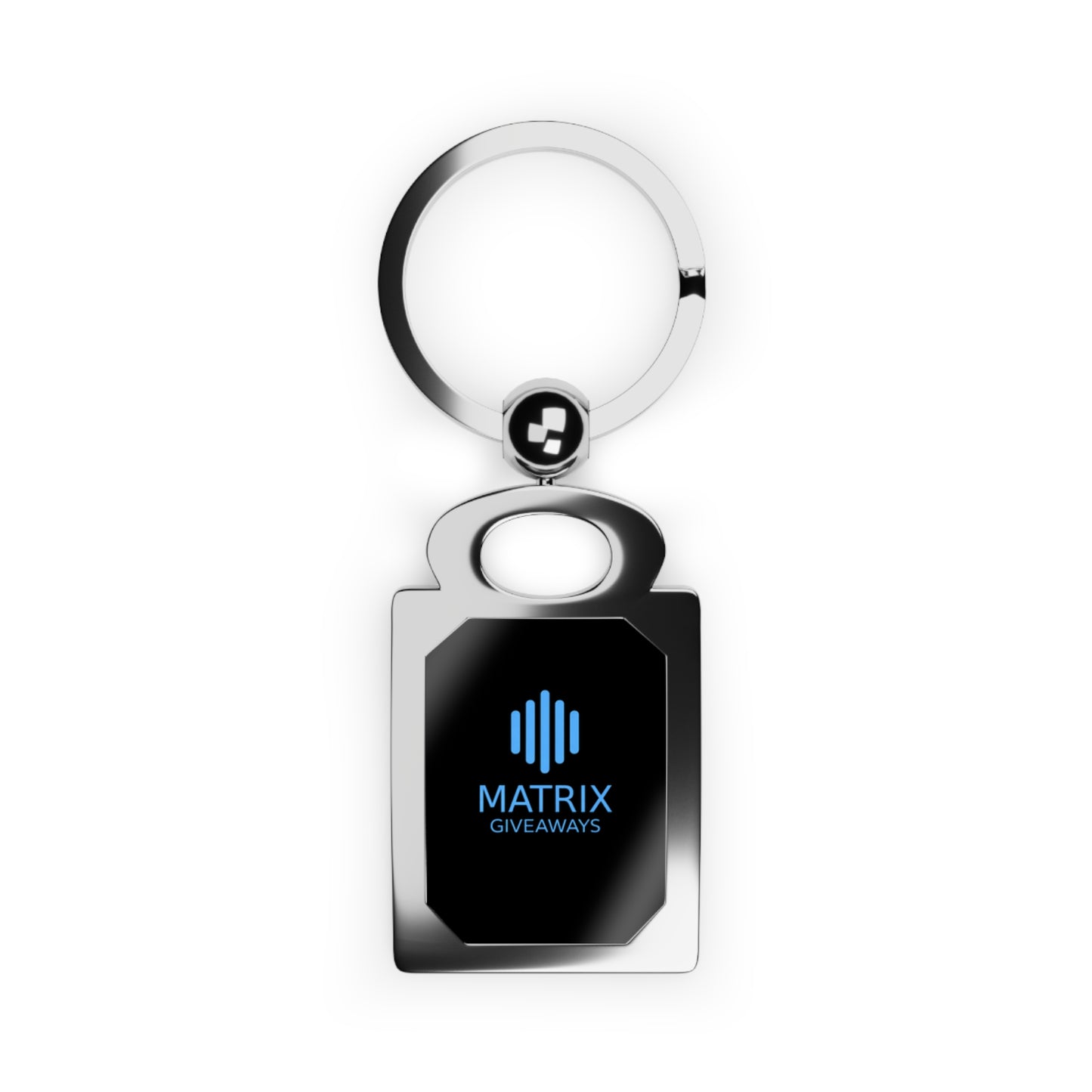Custom Rectangle Photo Keyring — Personalized Metal Photo Keychain (Logo/Photo Insert)