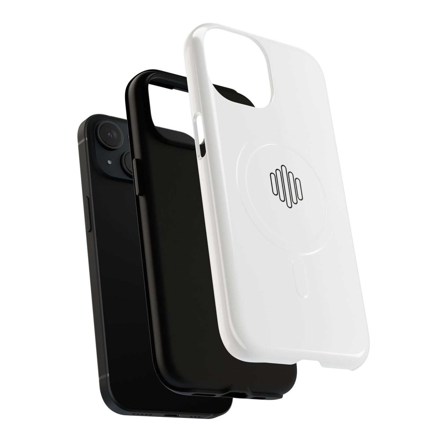 MagSafe Tough Phone Case — White Magnetic Protective Case with Grip Ring
