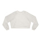 Cropped Fleece Pullover — Minimalist Soundwave Logo Women's Sweatshirt