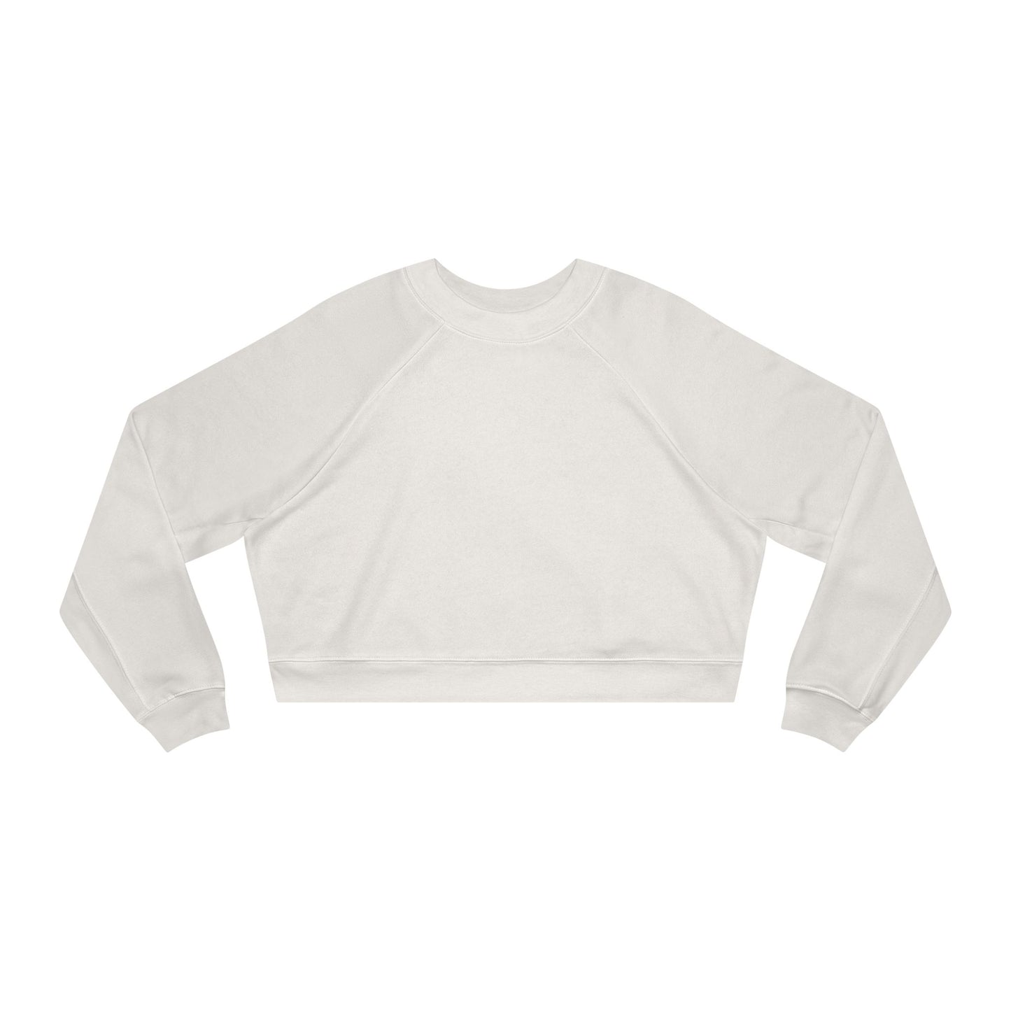 Cropped Fleece Pullover — Minimalist Soundwave Logo Women's Sweatshirt
