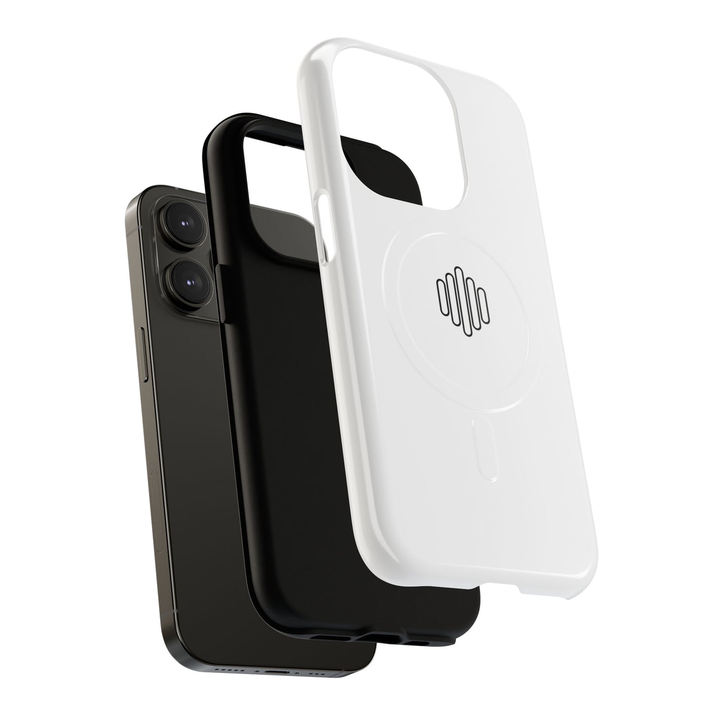 MagSafe Tough Phone Case — White Magnetic Protective Case with Grip Ring