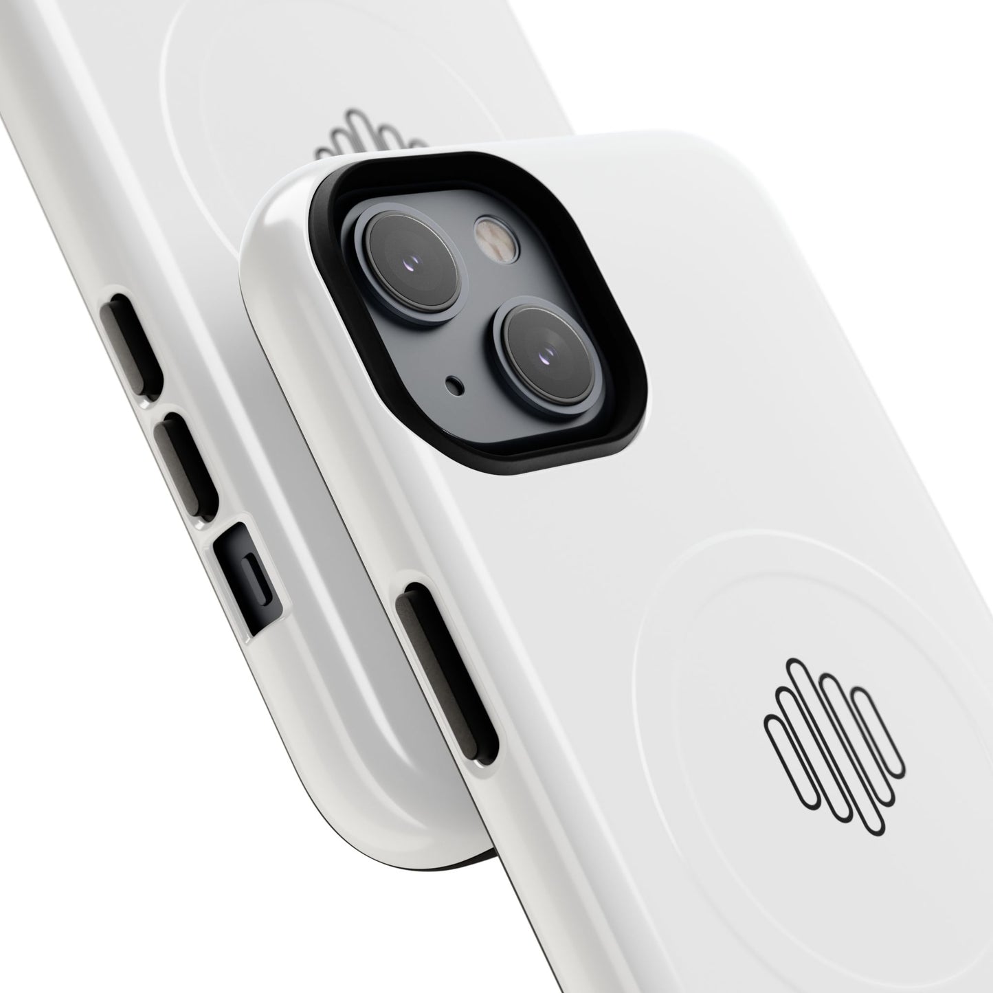 MagSafe Tough Phone Case — White Magnetic Protective Case with Grip Ring