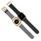 Classic Black Leather Watch Band — Durable Replacement Strap for Smartwatches