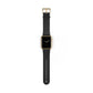 Classic Black Leather Watch Band — Durable Replacement Strap for Smartwatches