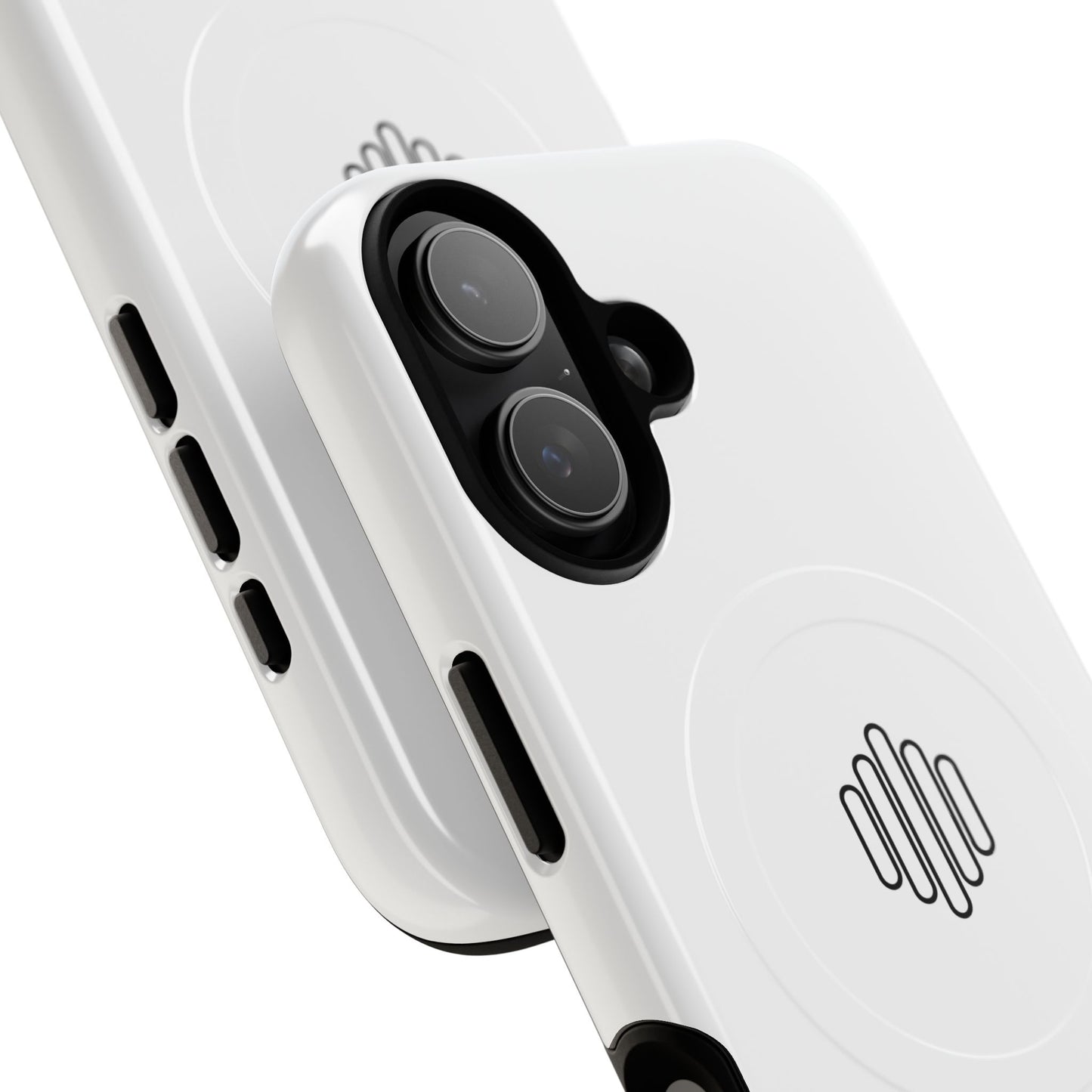 MagSafe Tough Phone Case — White Magnetic Protective Case with Grip Ring