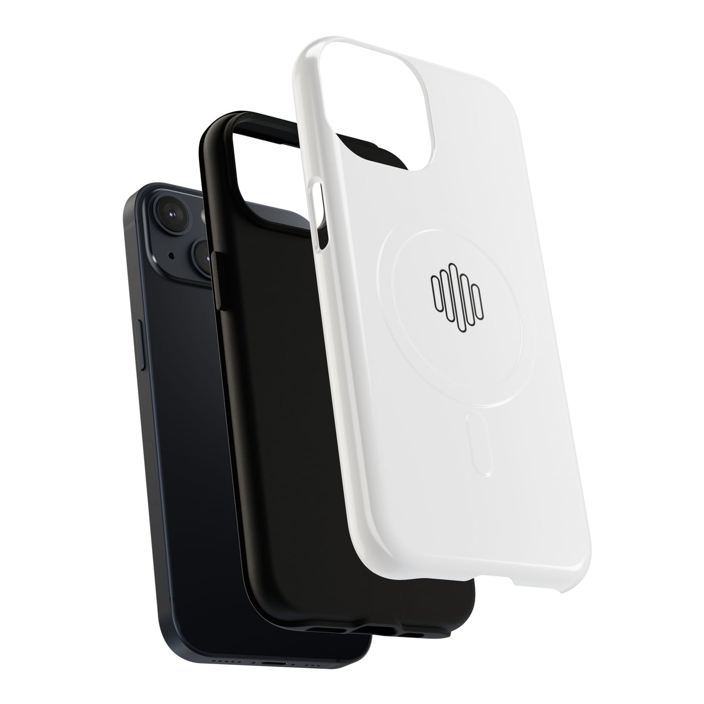 MagSafe Tough Phone Case — White Magnetic Protective Case with Grip Ring