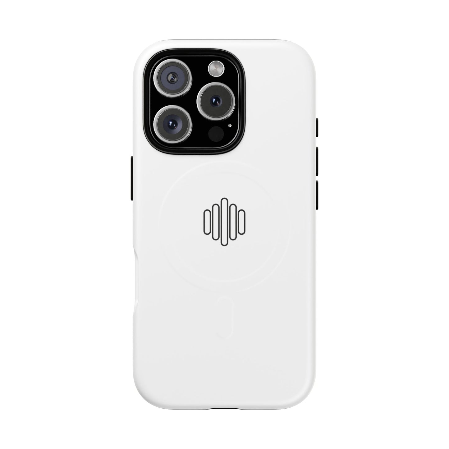 MagSafe Tough Phone Case — White Magnetic Protective Case with Grip Ring