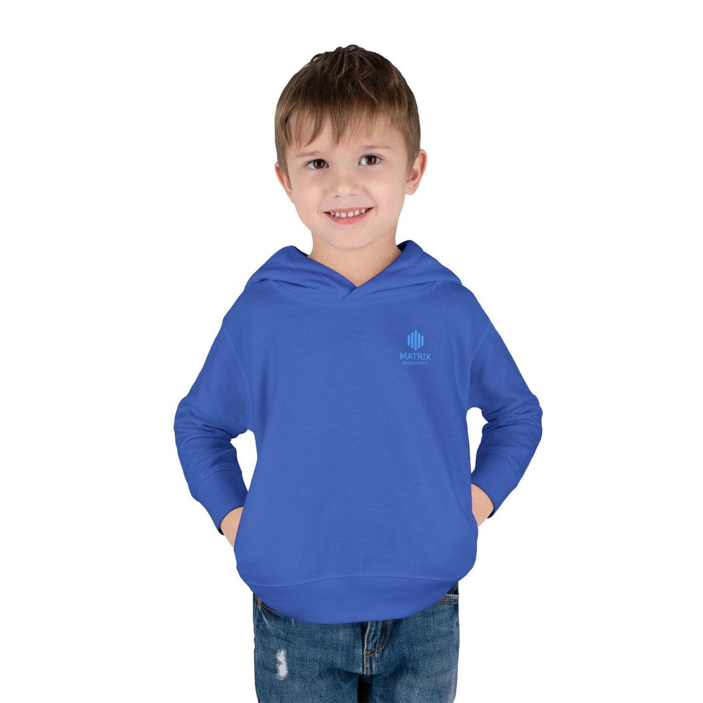 Toddler Hoodie — Minimal Blue Shield Logo Pullover