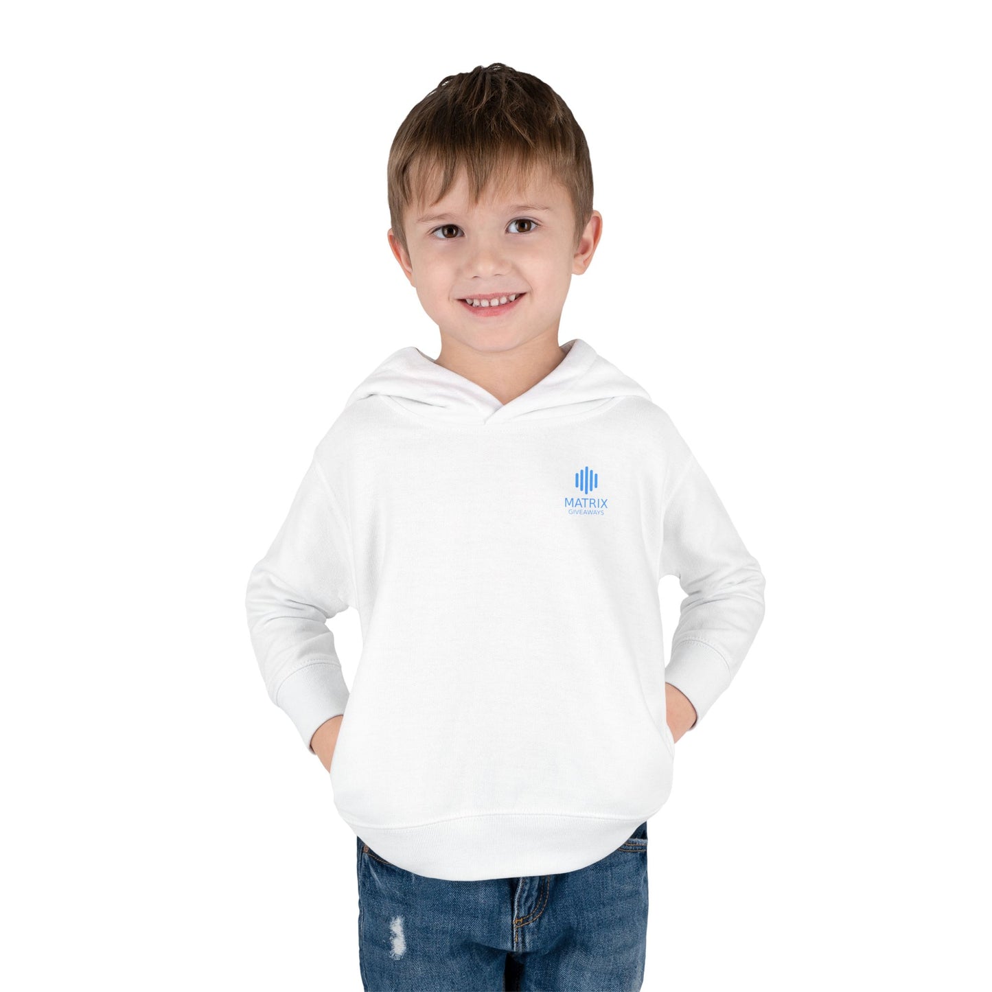 Toddler Hoodie — Minimal Blue Shield Logo Pullover