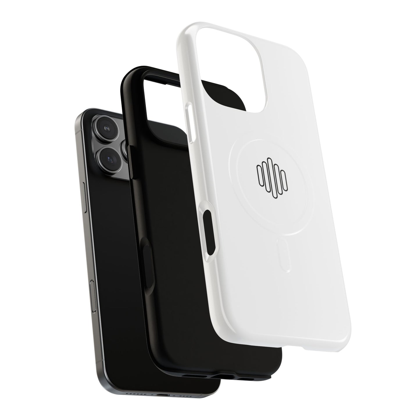 MagSafe Tough Phone Case — White Magnetic Protective Case with Grip Ring