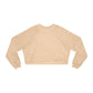 Cropped Fleece Pullover — Minimalist Soundwave Logo Women's Sweatshirt