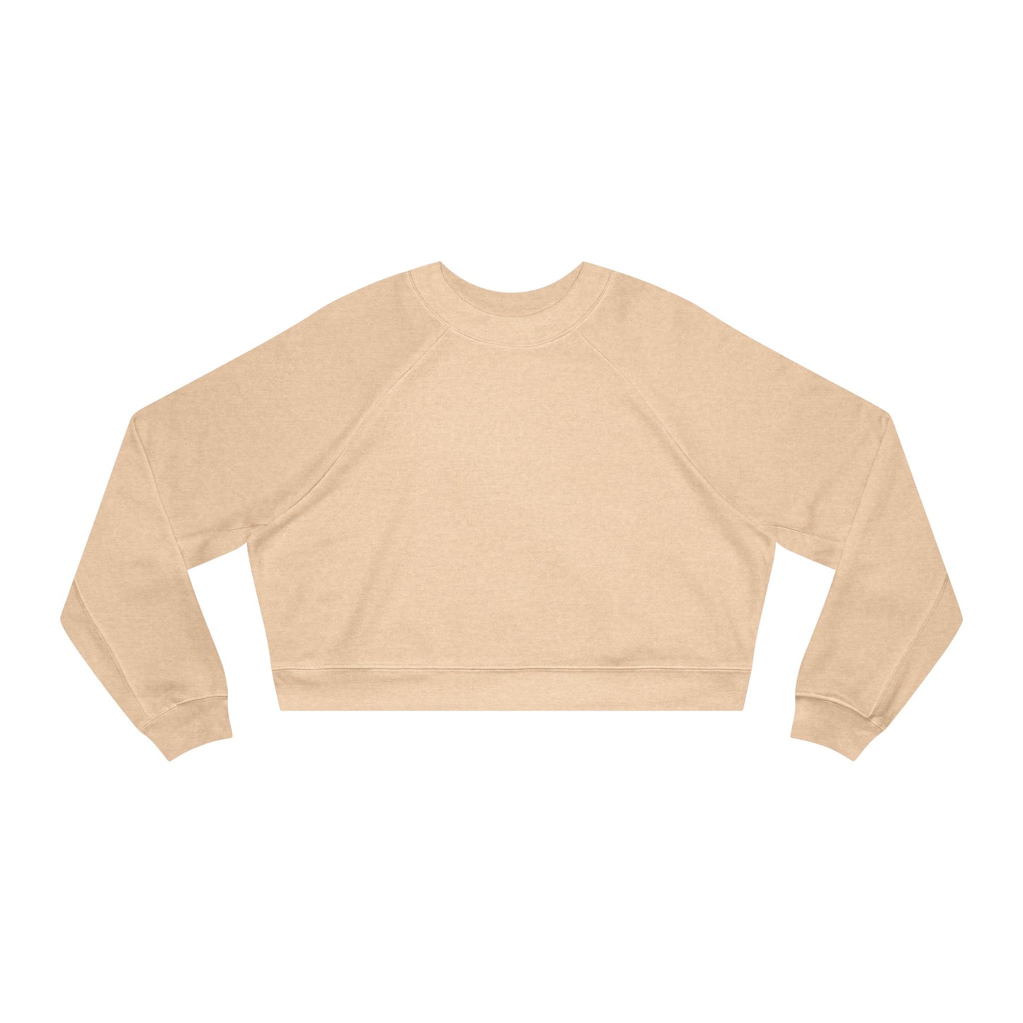 Cropped Fleece Pullover — Minimalist Soundwave Logo Women's Sweatshirt