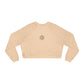 Cropped Fleece Pullover — Minimalist Soundwave Logo Women's Sweatshirt