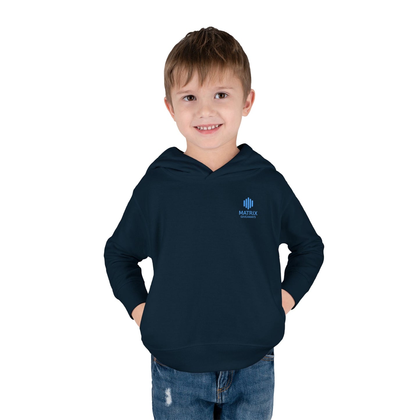 Toddler Hoodie — Minimal Blue Shield Logo Pullover