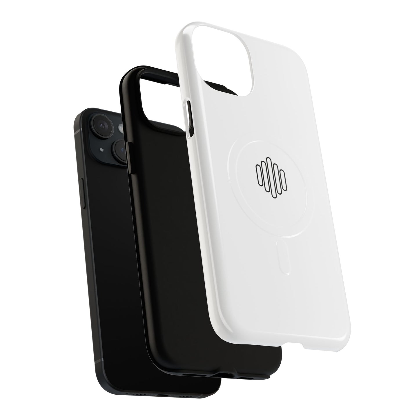 MagSafe Tough Phone Case — White Magnetic Protective Case with Grip Ring
