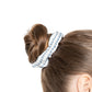 Ikat Scrunchie – Lightweight White Hair Tie