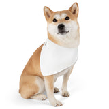 White Pet Bandana Collar — Plain Solid Dog & Cat Bandana Scarf