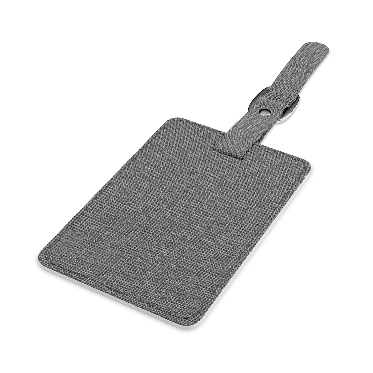 Saffiano Polyester Rectangle Luggage Tag — Durable RFID-Style Travel ID Tag