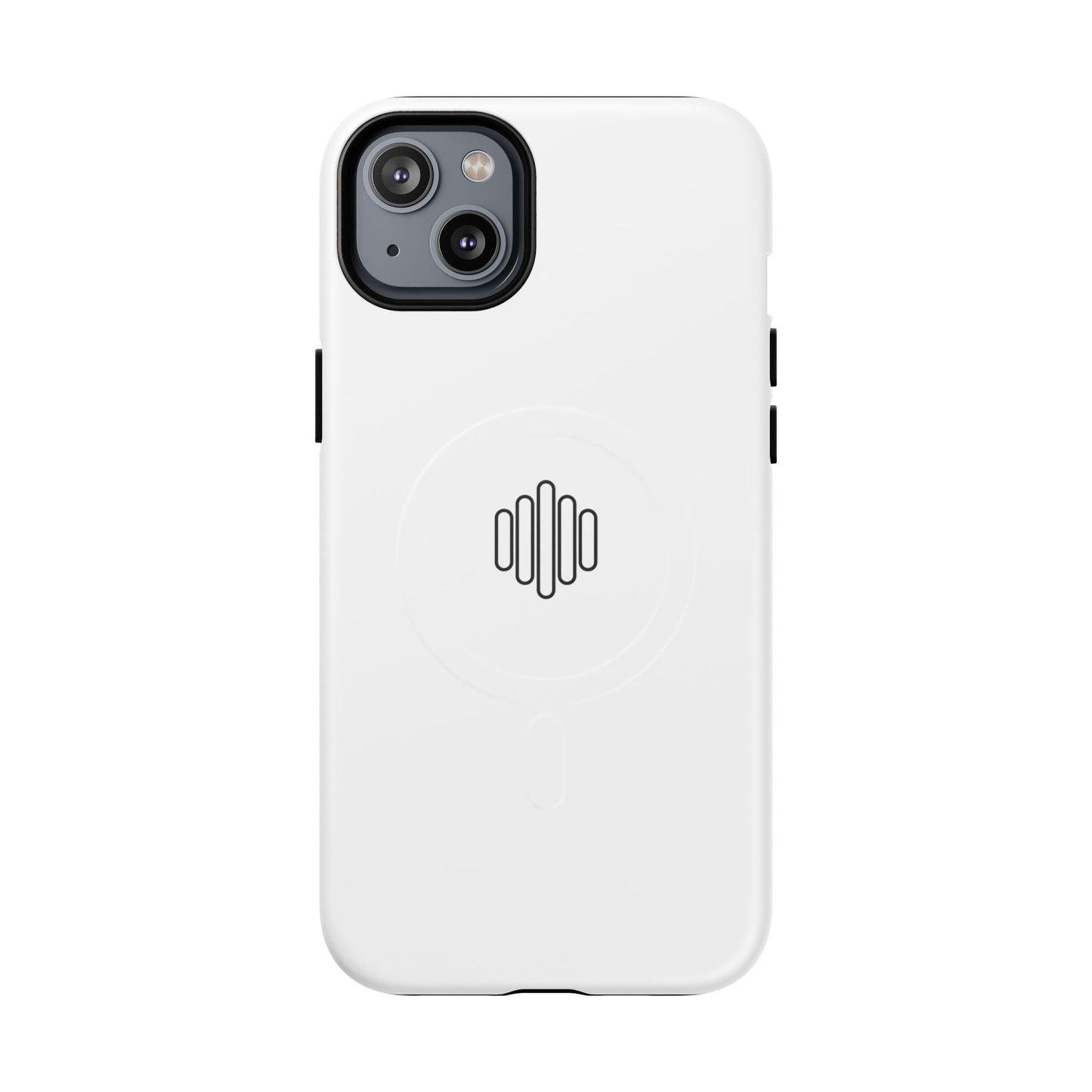 MagSafe Tough Phone Case — White Magnetic Protective Case with Grip Ring