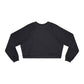 Cropped Fleece Pullover — Minimalist Soundwave Logo Women's Sweatshirt