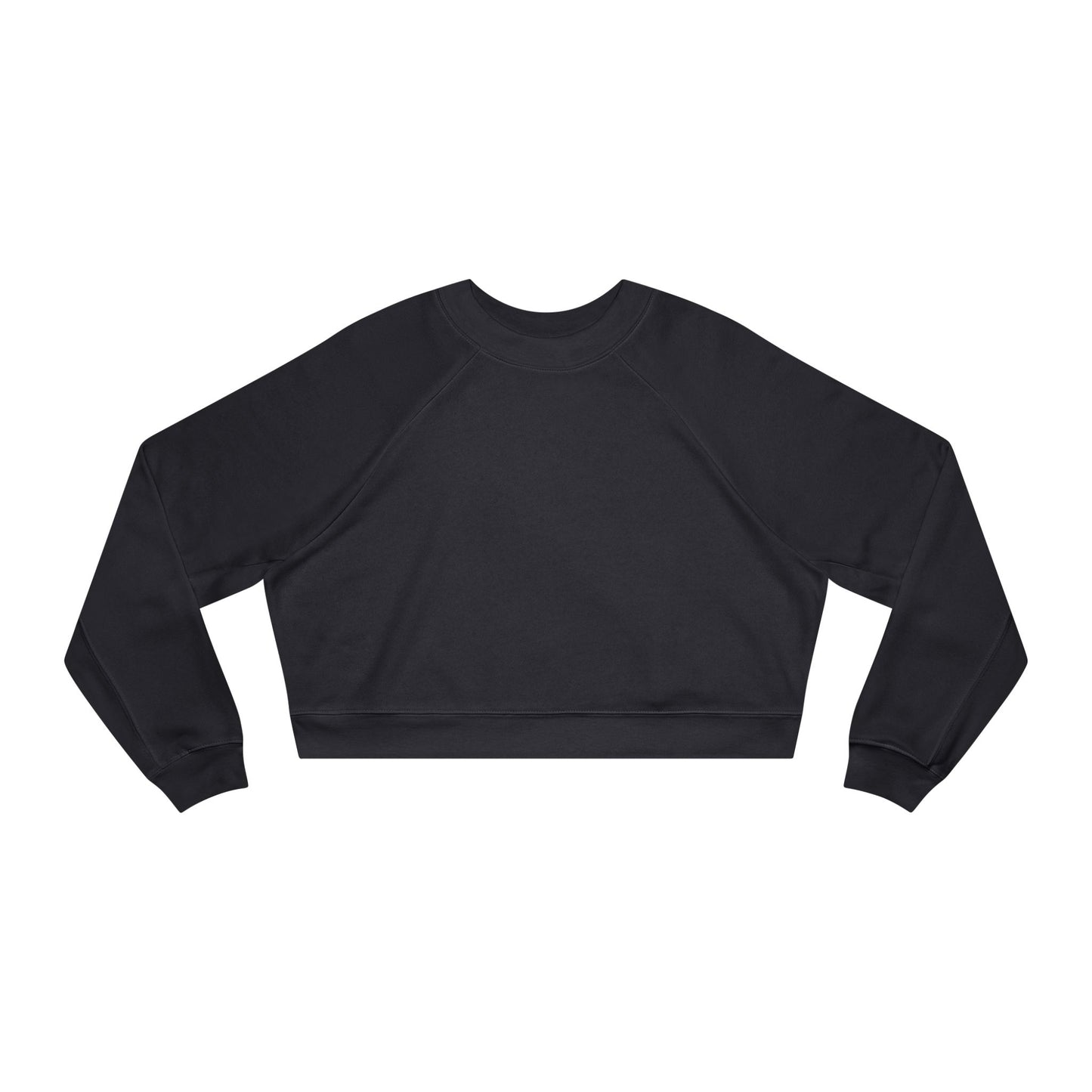 Cropped Fleece Pullover — Minimalist Soundwave Logo Women's Sweatshirt