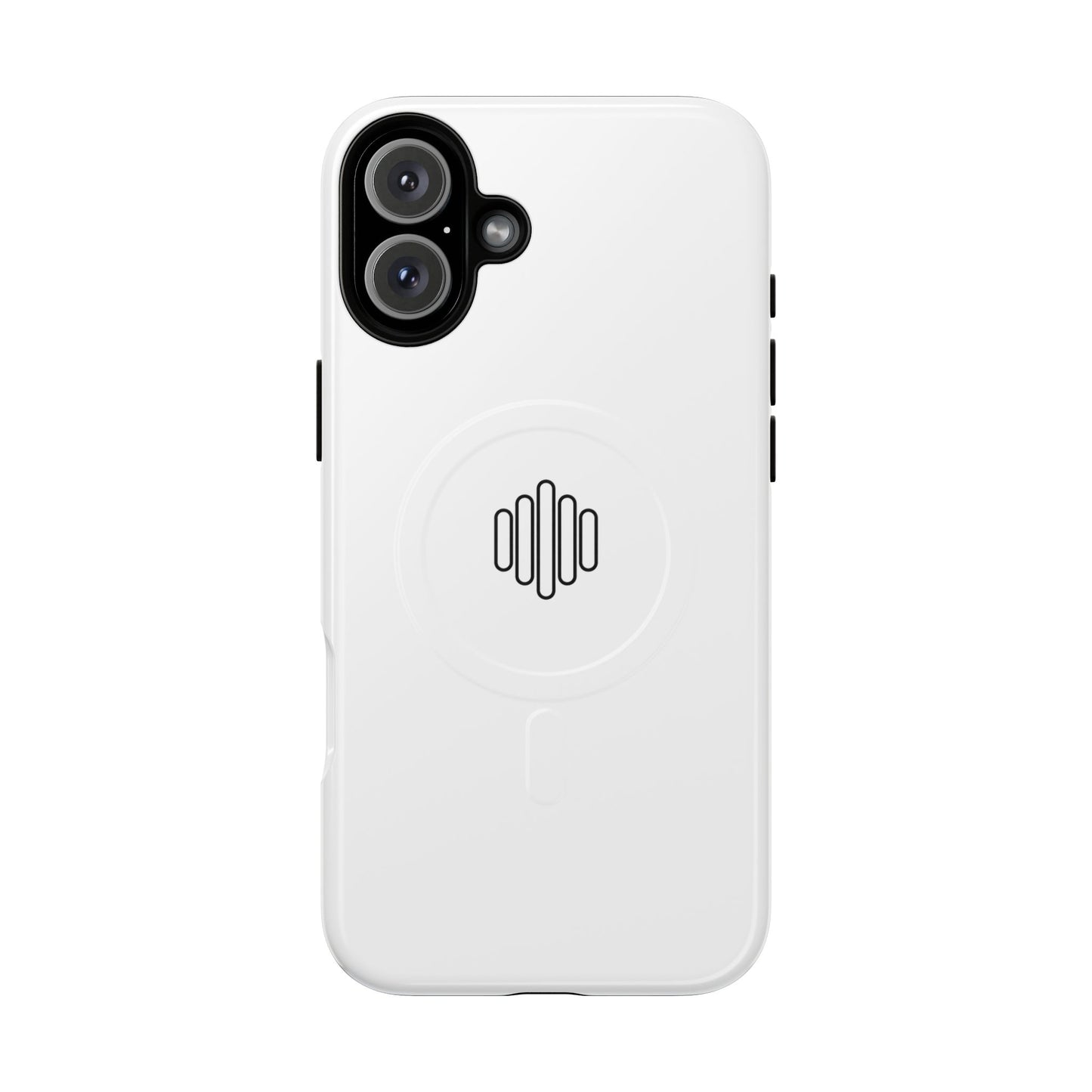 MagSafe Tough Phone Case — White Magnetic Protective Case with Grip Ring