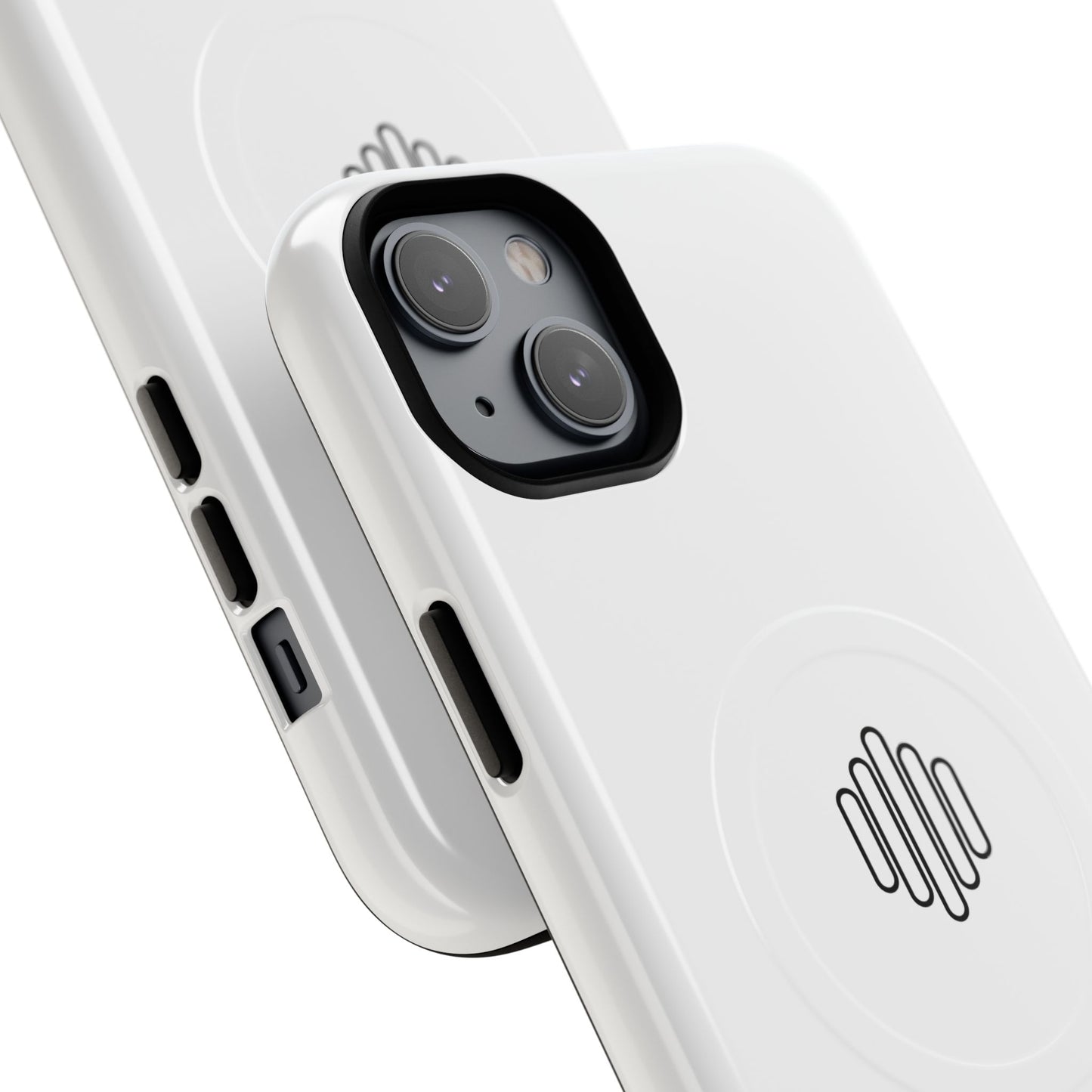 MagSafe Tough Phone Case — White Magnetic Protective Case with Grip Ring