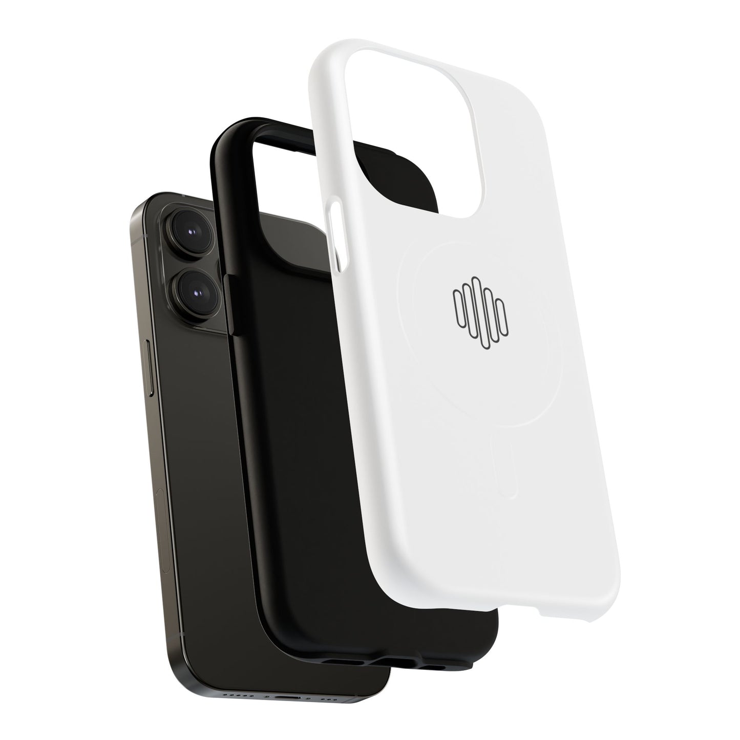 MagSafe Tough Phone Case — White Magnetic Protective Case with Grip Ring