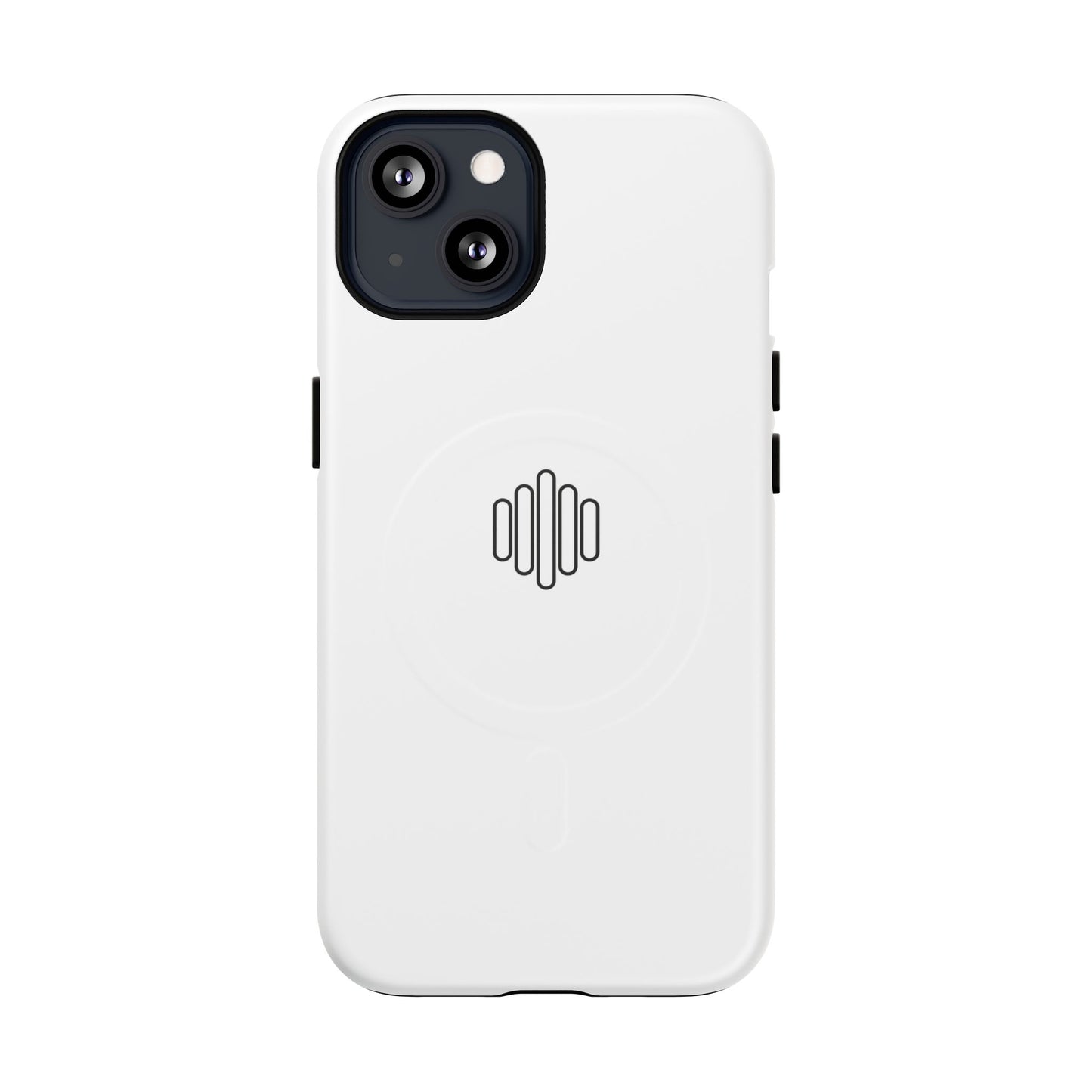 MagSafe Tough Phone Case — White Magnetic Protective Case with Grip Ring