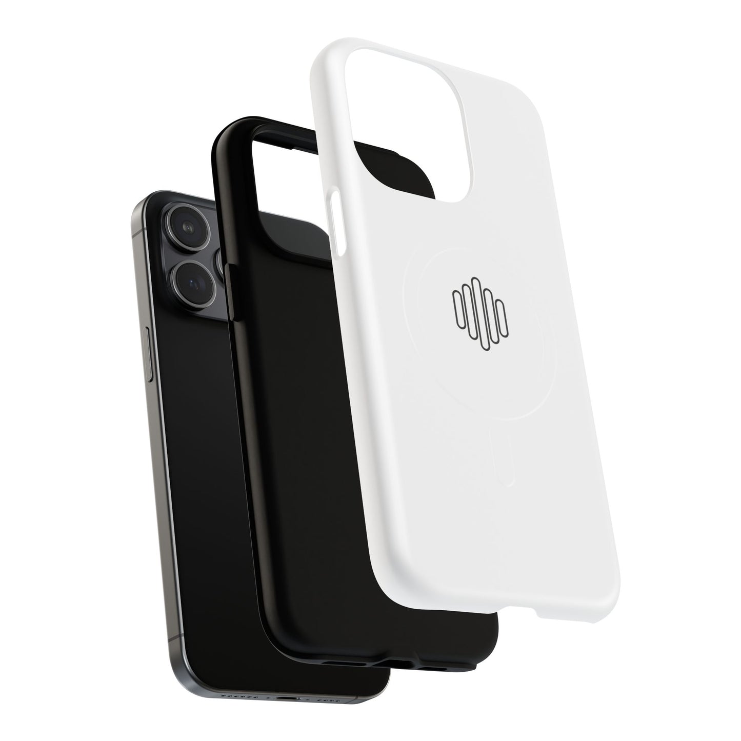 MagSafe Tough Phone Case — White Magnetic Protective Case with Grip Ring
