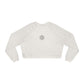 Cropped Fleece Pullover — Minimalist Soundwave Logo Women's Sweatshirt