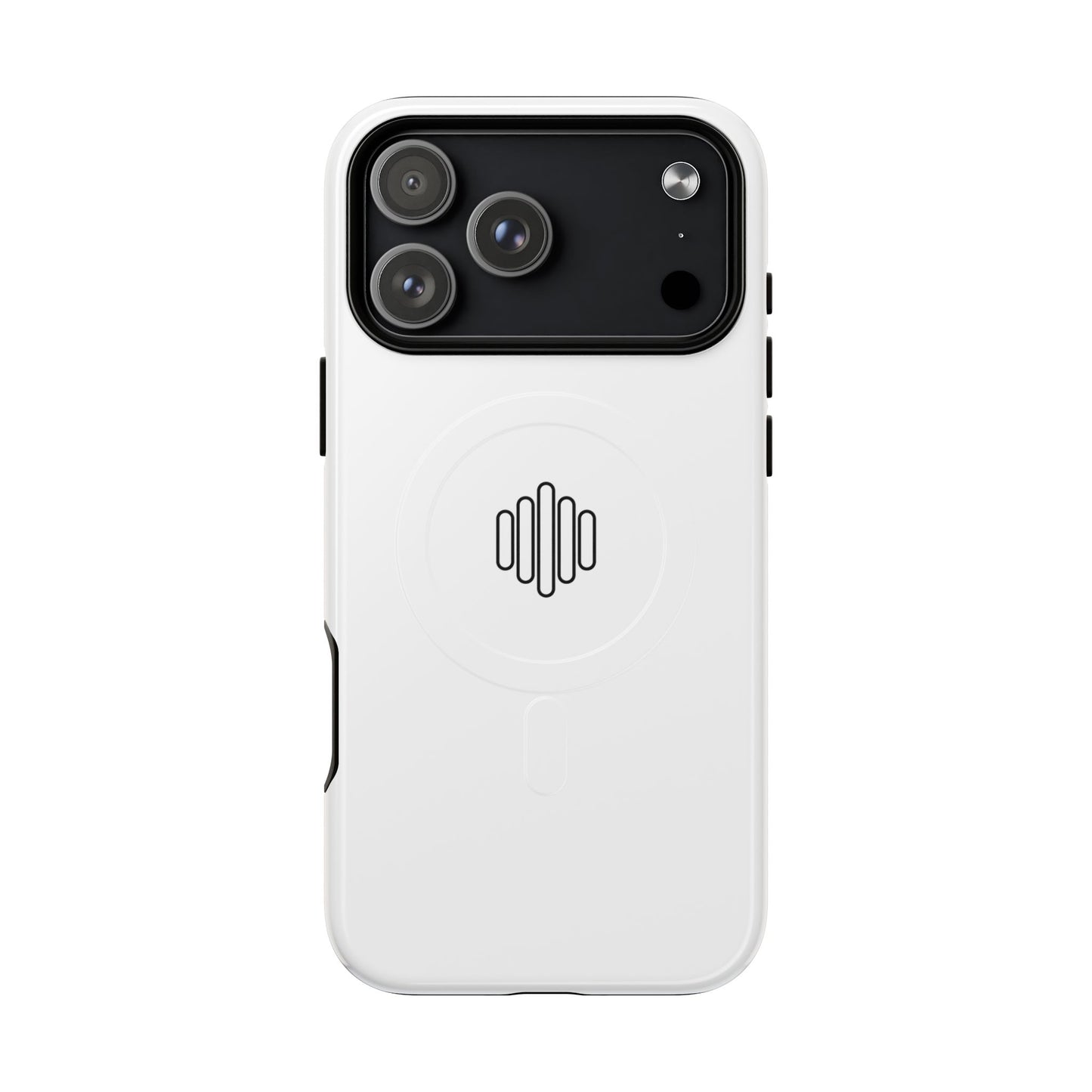 MagSafe Tough Phone Case — White Magnetic Protective Case with Grip Ring