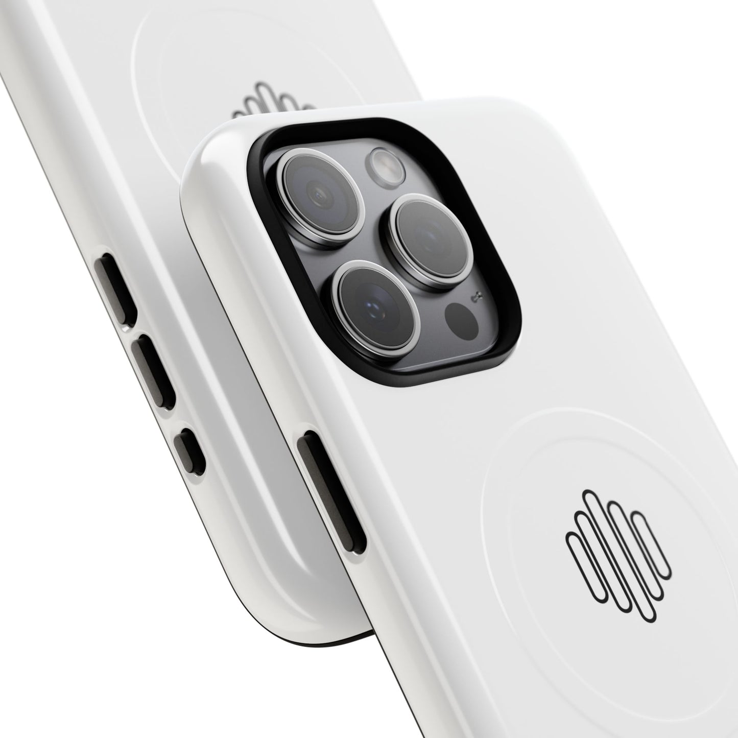 MagSafe Tough Phone Case — White Magnetic Protective Case with Grip Ring