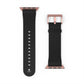 Classic Black Leather Watch Band — Durable Replacement Strap for Smartwatches