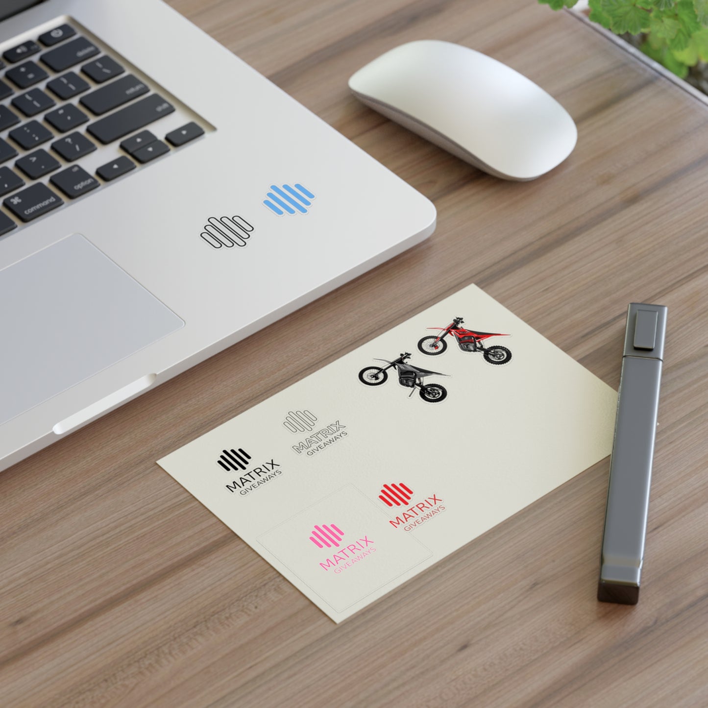 Matrix Sticker Sheet — Motorcycle & Branded Icon Decals