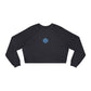 Cropped Fleece Pullover — Minimalist Soundwave Logo Women's Sweatshirt
