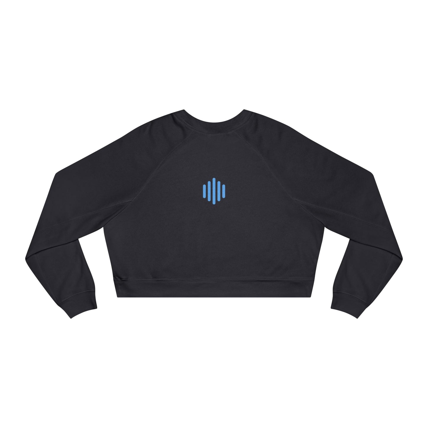 Cropped Fleece Pullover — Minimalist Soundwave Logo Women's Sweatshirt