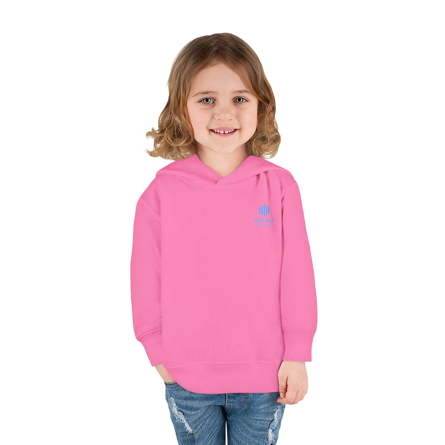 Toddler Hoodie — Minimal Blue Shield Logo Pullover