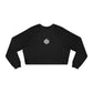 Cropped Fleece Pullover — Minimalist Soundwave Logo Women's Sweatshirt