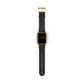 Classic Black Leather Watch Band — Durable Replacement Strap for Smartwatches