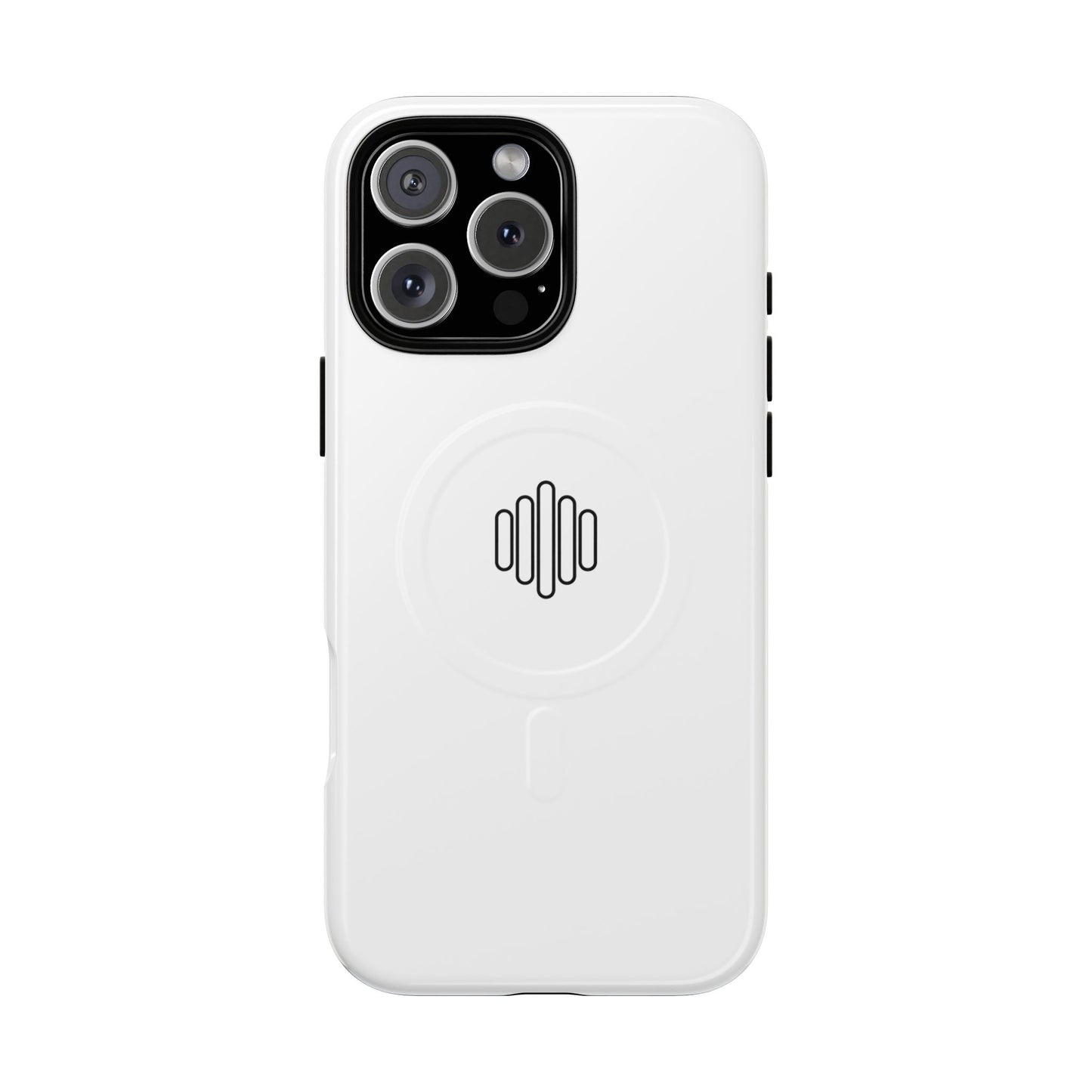 MagSafe Tough Phone Case — White Magnetic Protective Case with Grip Ring