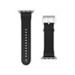 Classic Black Leather Watch Band — Durable Replacement Strap for Smartwatches